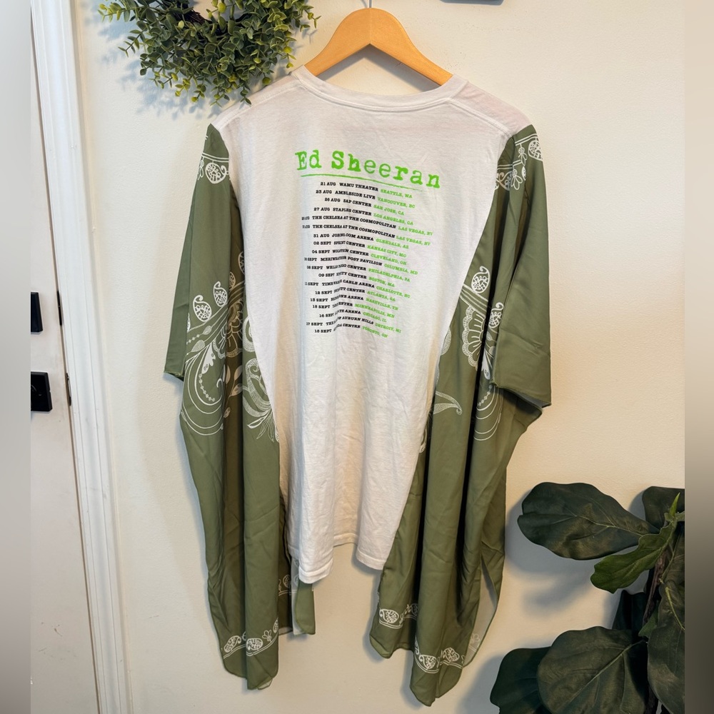Reworked Ed Sheeran Concert Tee with Kimono Batwing Sleeves - Picture 5 of 6